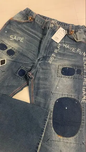 [ SAPEur ] A0024-006 데님 페인터 팬츠 회장 한정판 XL