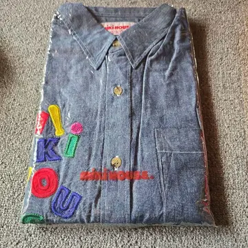 미키하우스 남성용 M 데님 긴팔 셔츠 베이스볼