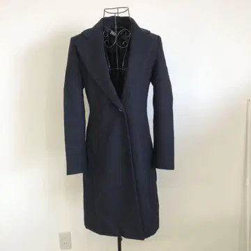 ZARA 자라 네이비 싱글 버튼 롱 코트