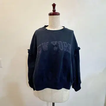 구제 의류 리메이크 프릴 달린 상의 맨투맨