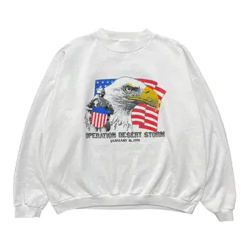 구제 의류 USA제 90S 걸프전 사막의 폭풍 작전 빈티지 맨투맨 성조기