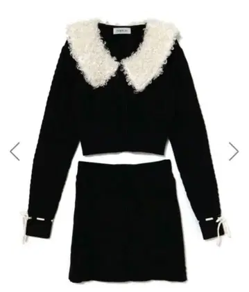 bubbles 푸들 컬러 니트 셋업 블랙