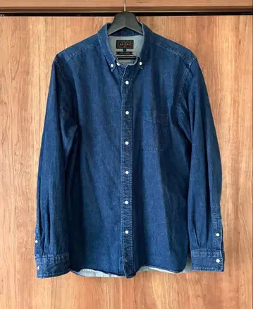 BEAMS 데님 셔츠 일본제 MADE MILL 681 버튼 다운