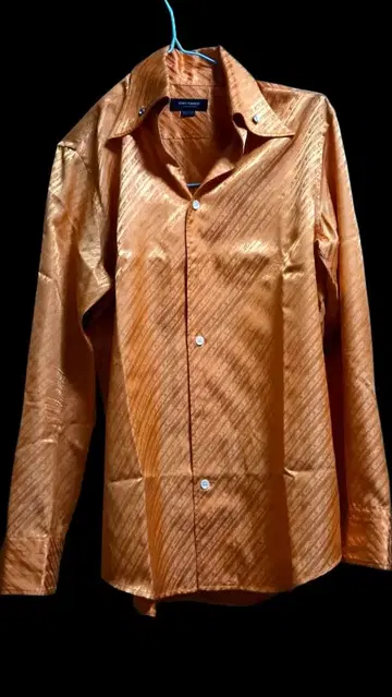 MEN'S TENORAS 오렌지 스트라이프 셔츠 M 보태니컬 무늬