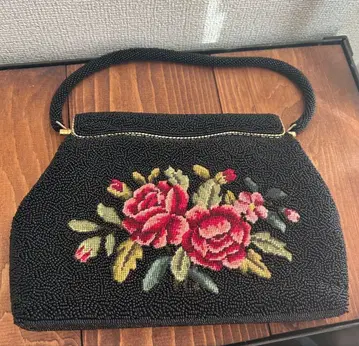 꽃무늬 자수 핸드백 앤티크
