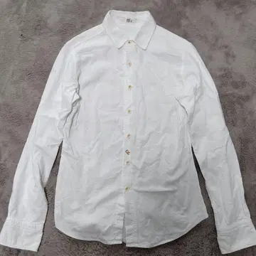 45R 화이트 셔츠 긴팔 레귤러 카라
