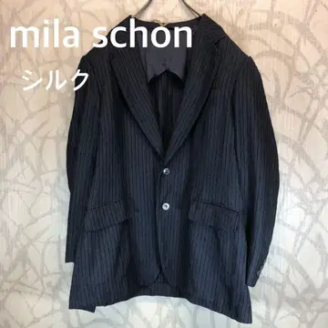밀라 쇤 mila schon 실크 스트라이프 테일러드 자켓 R