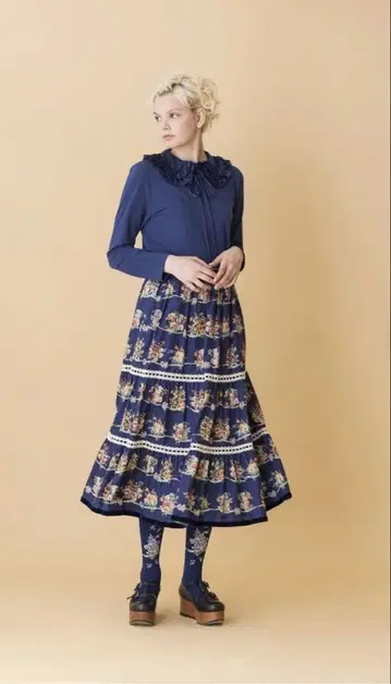 제인 마플 Jubilee flowers tiered skirt