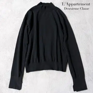 새상품급 라빠르망 두지엠 클라세 니트 풀오버 보틀넥 블랙