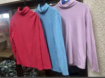 유니클로 히트텍 플리스 터틀넥 6색 세트 XL