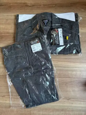 워크맨 작업옷 상하의 세트 미사용 새상품 3L 91cm 차콜 스트레치