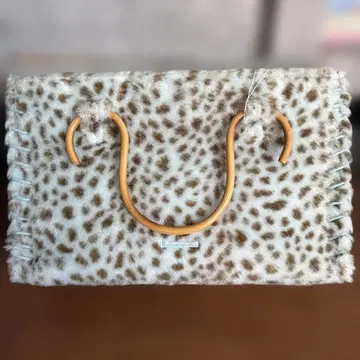 사만다 타바사 스카이블루 레오파드 무늬 토트백