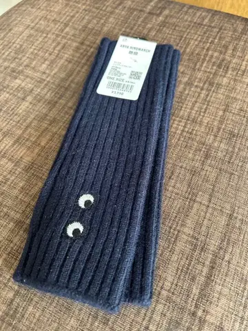 새상품 안야 힌드마치 캐시미어 니트 암워머 네이비