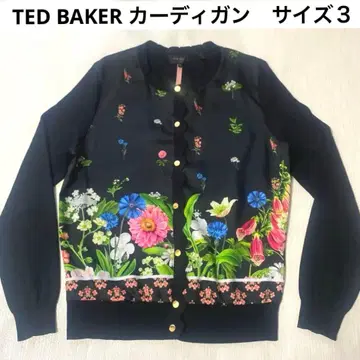 [ 컨디션 최상 ] TED BAKER 꽃무늬 블랙 가디건 3