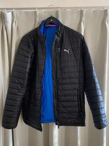 PUMA M 사이즈 골프 다운 자켓 블랙/블루