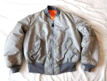 알파 MA-1 USA제 미국제 L 레어 실버 90s