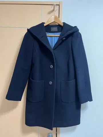 Tomorrowland 후드 부착 네이비 코트 S 사이즈