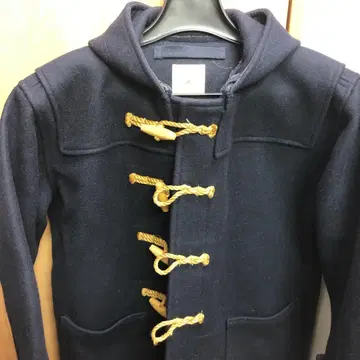 Gienover 남성용 네이비 더플 코트 LARGE