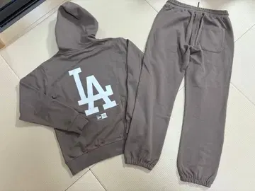 [새상품] New Era LA Dodgers 후드 부착 맨투맨 세트 S