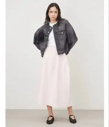 미라 오웬 밑단 디자인 심리스 니트 스커트 핑크