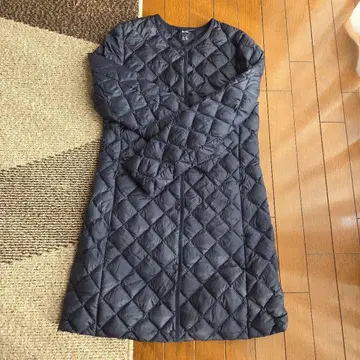 유니클로 노카라 다운 코트 M