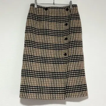 n0845 [내추럴 뷰티 베이직] NBB 체크 랩 스커트