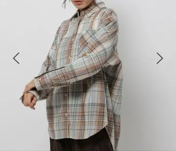 nico and - 40 비에라 레피아 체크 셔츠 아이보리 52 M