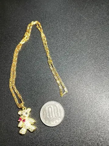 18금 gp 골드 곰 참 목걸이