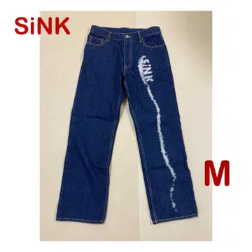 SiNK kotohayokozama 스트레이트 데님 인디고 블루 M