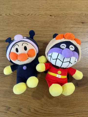 [ 새상품급 ] 호빵맨 뮤지엄 호빵맨 세균맨 봉제 인형 세트