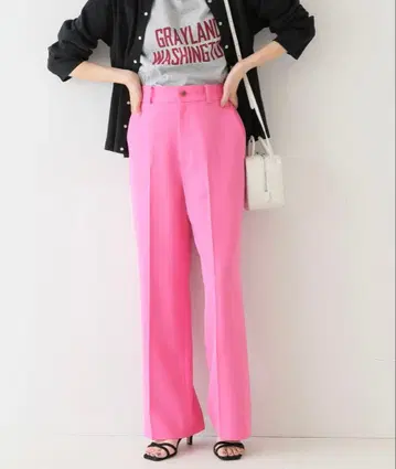SLOBE IENA 핑크 스트레이트 팬츠