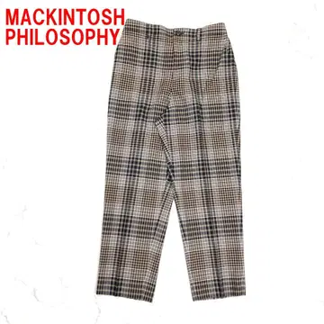A7071 매킨토시 철학 슬랙스 체크 베이지 38