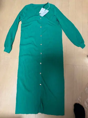 그레이스 콘티넨탈 새상품 리브 롱 가디건, 원피스