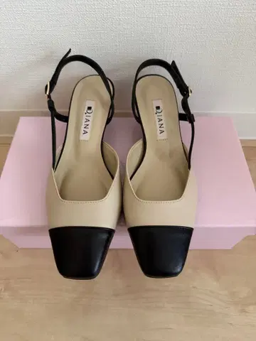 DIANA 베이지 블랙 펌프스 22cm
