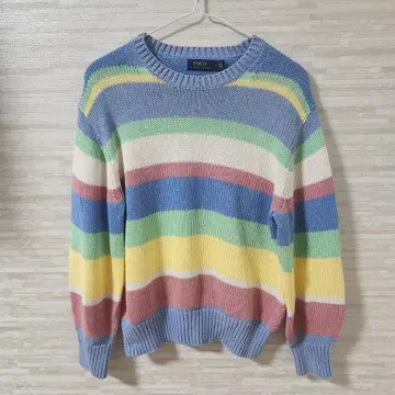 폴로 랄프로렌 니트 스웨터 멀티 컬러 보더