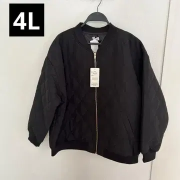 여성용 빅 사이즈 블랙 퀼팅 자켓 4L