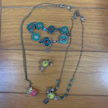 겨울왕국 안나 목걸이 이어커프 팔찌 3종 세트