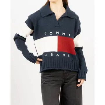 Tommy Jeans 폴로 넥 니트 스웨터