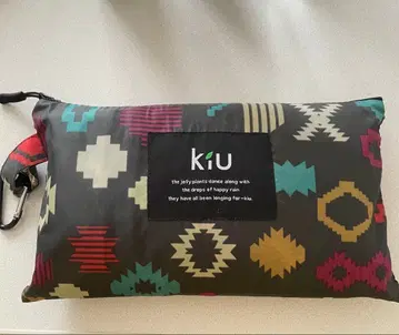 kiu 기하학 패턴 레인 판초