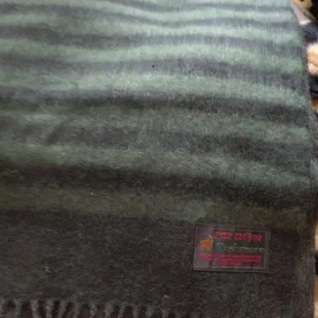 캐시미어 스트라이프 머플러 그린/그레이