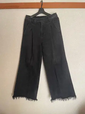 seyto 블랙 와이드 레그 데님