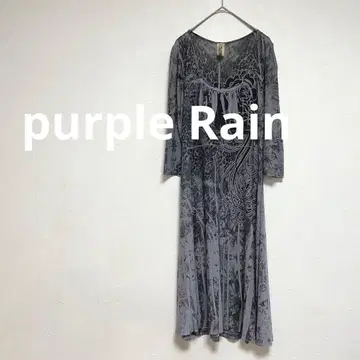 퍼플 레인 purple Rain 그레이 장미 무늬 원피스 여성용