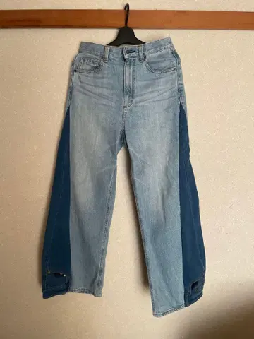 리메이크 와이드 데님 팬츠