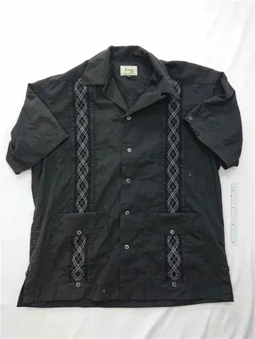 샷 쿠바 셔츠 반팔 블랙 계열 XL 사이즈