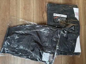 워크맨 작업옷 상하의 세트 미사용 새상품 3L 91cm 차콜 스트레치