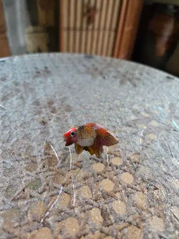 금붕어 핑 브로치 칠보 세공