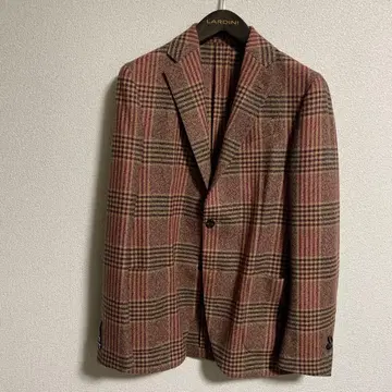 LARDINI 체크 무늬 테일러드 자켓