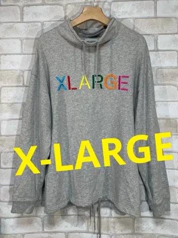 [ X-LARGE ] 엑스라지 하이넥 맨투맨 레인보우 로고