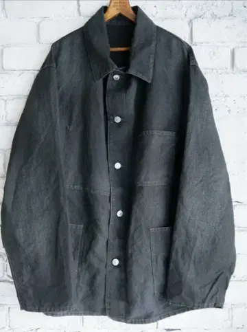 A.PRESSE 빈티지 블랙 리넨 커버올