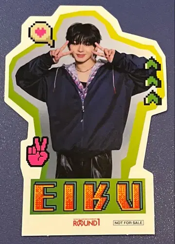 원엔 라운드원 콜라보 스티커 EIKU